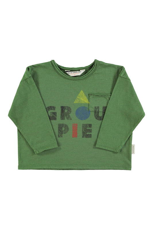Longsleeve Dark green w/ "groupie" print
