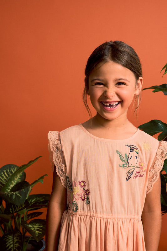 Sukienka z haftem Birds