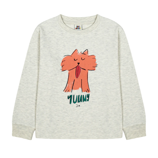 T-shirt Cat Waffle Longsleeve