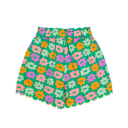 Szorty Flower Seersucker