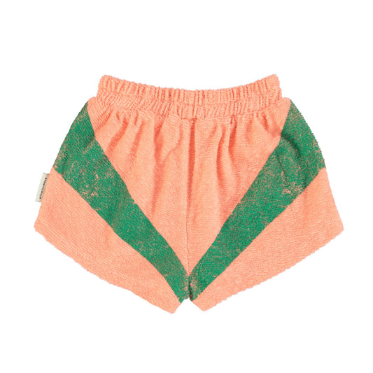 Shorty coral & green