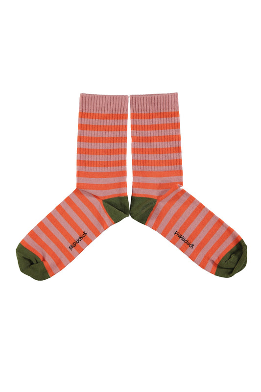 Skarpetki w paski Pink & orange