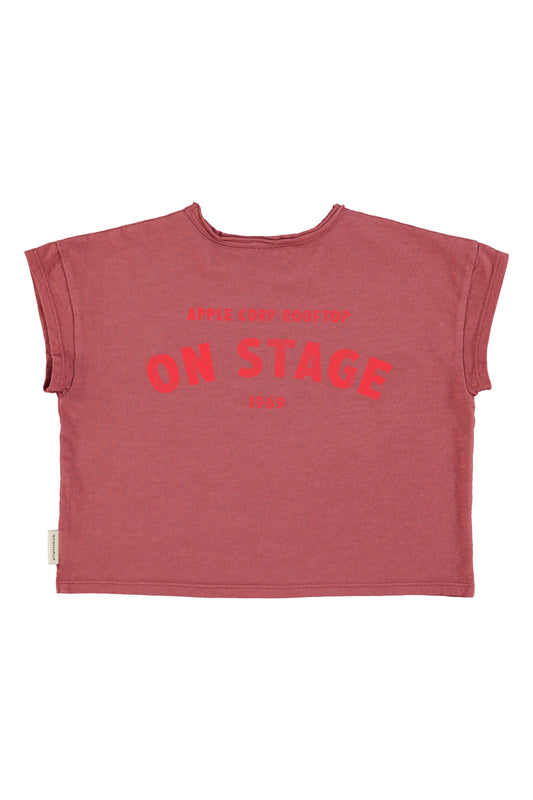 T'shirt | Bordeaux w/ apple print