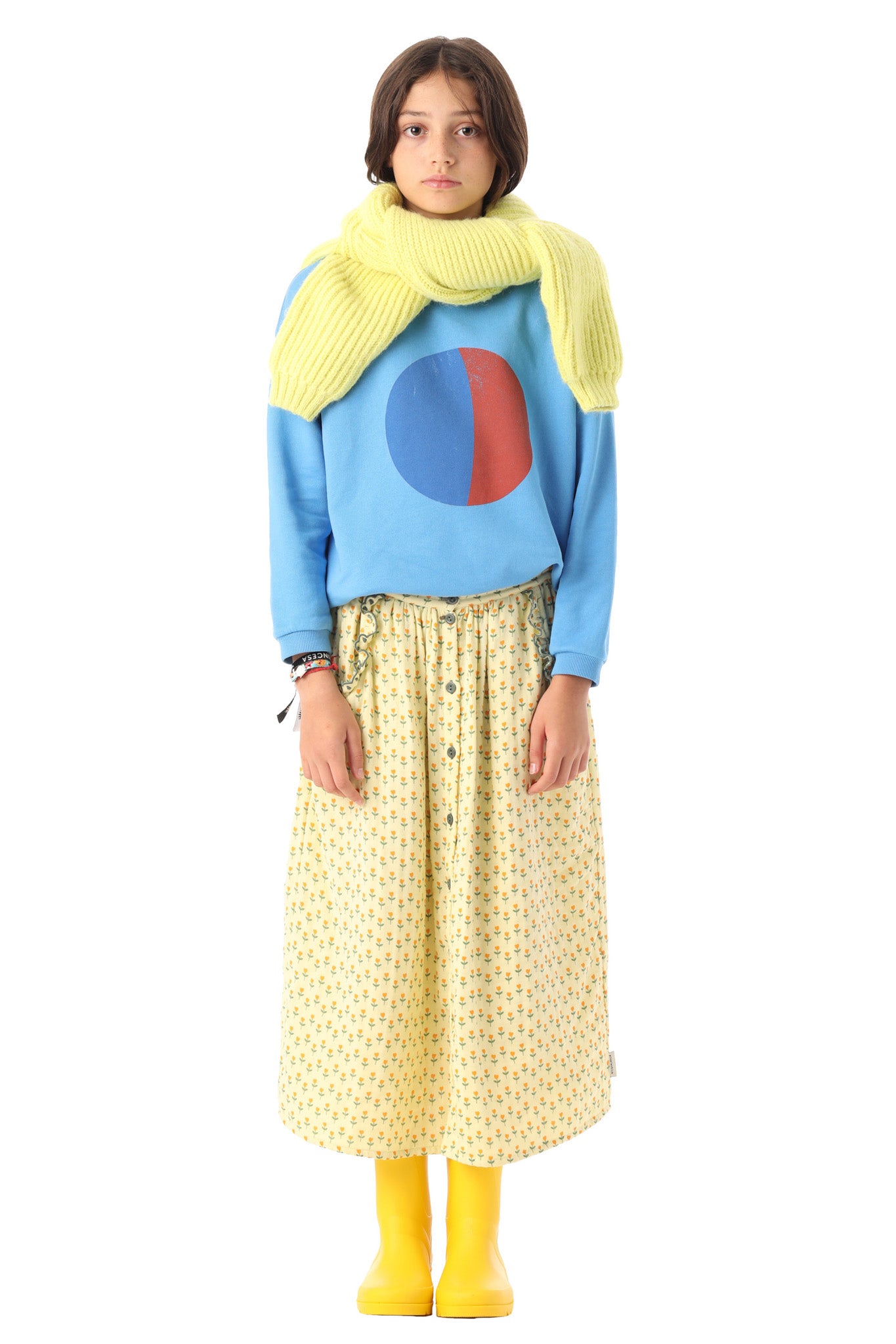 Bluza Multicolor Circle Print Blue