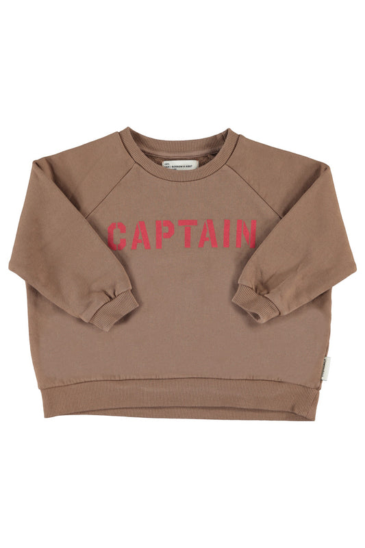 Brązowa bluza | "captain" print