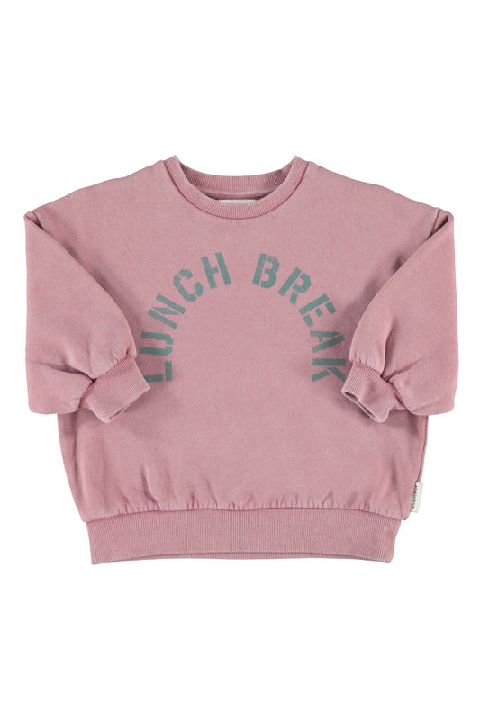 Bluza oversize | pink w/ "lunch break" print