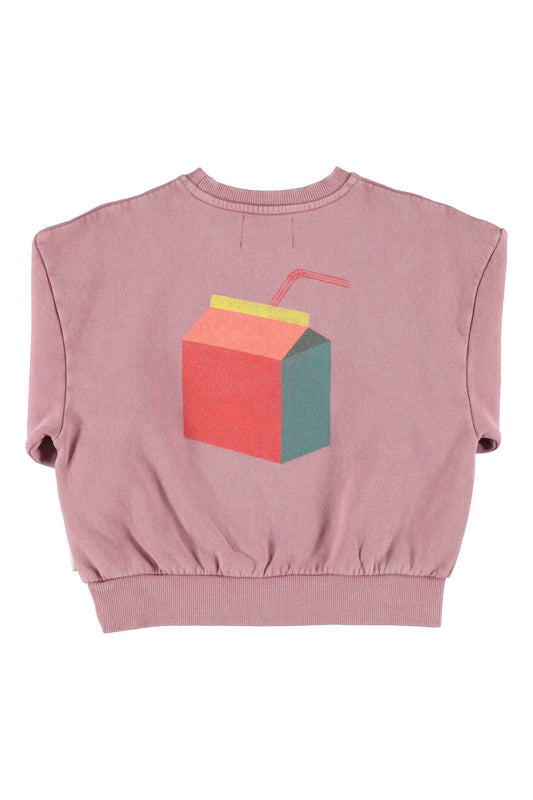 Bluza oversize | pink w/ "lunch break" print
