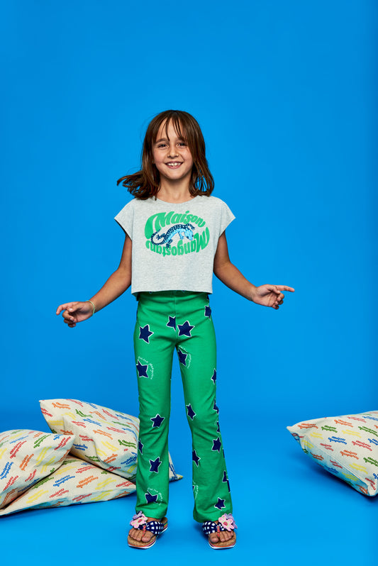 Zielone legginsy Stars