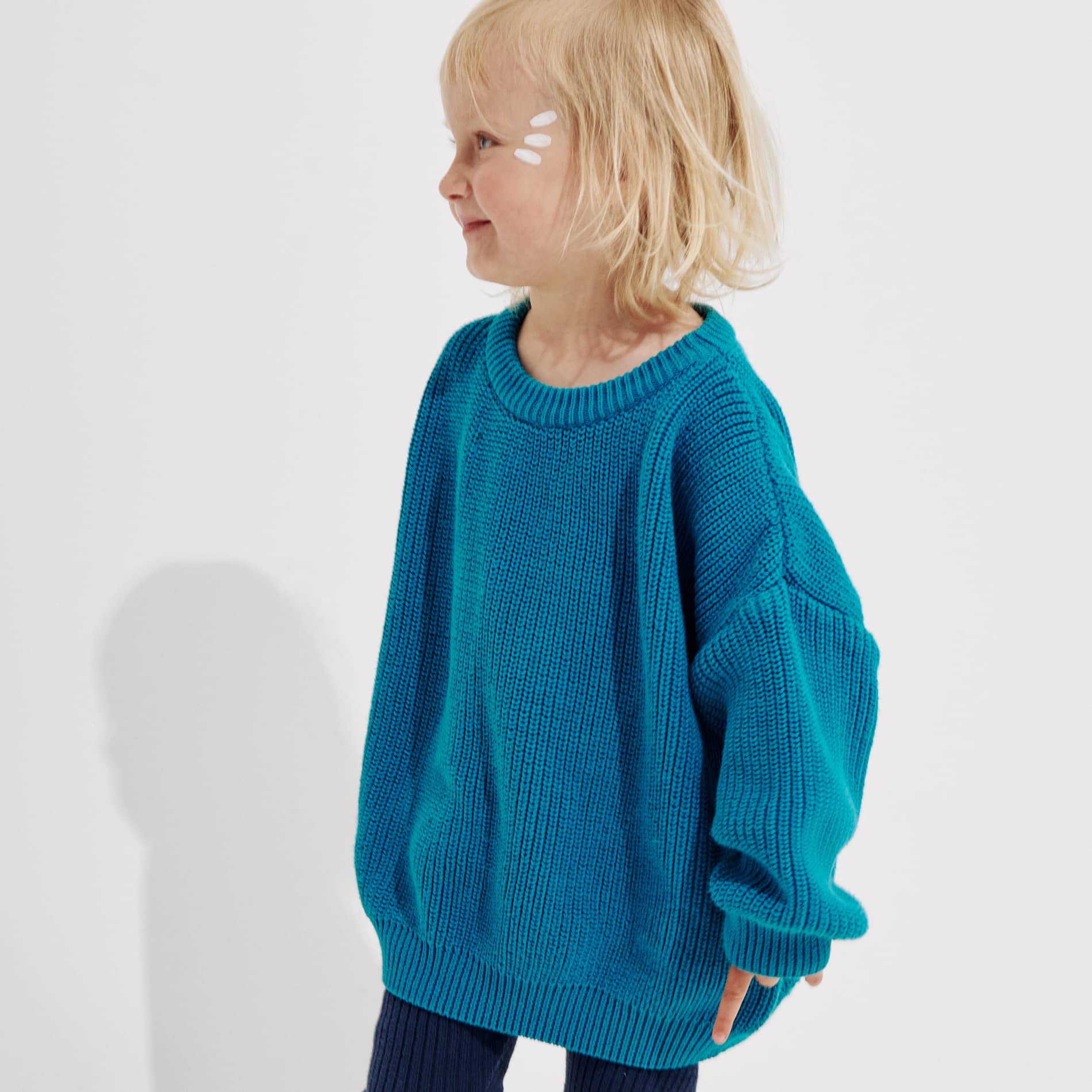 Sweter bawełniany – turkusowy